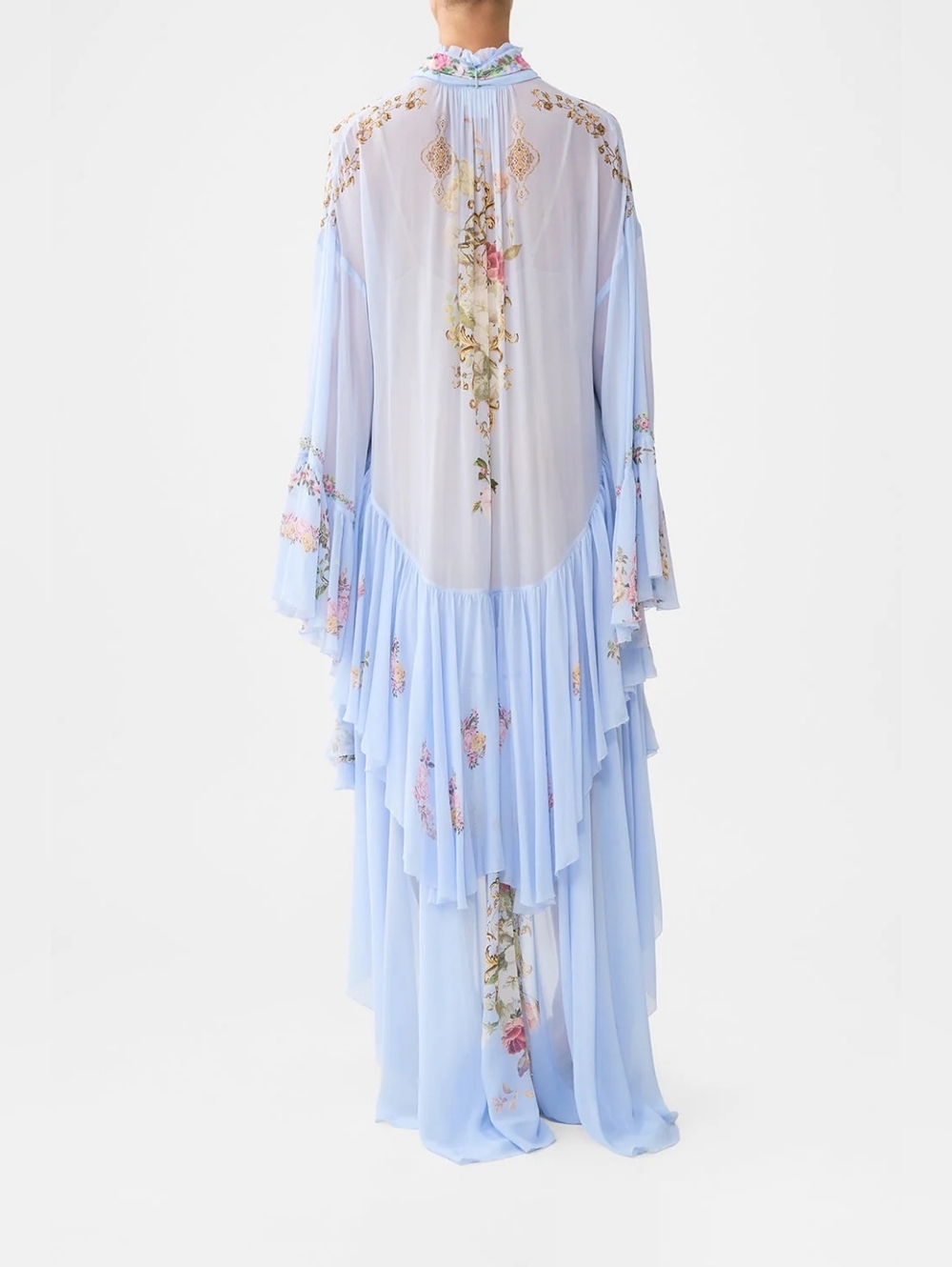 Camilla ruffle high low dress with long sleeve - Picture 2 of 15